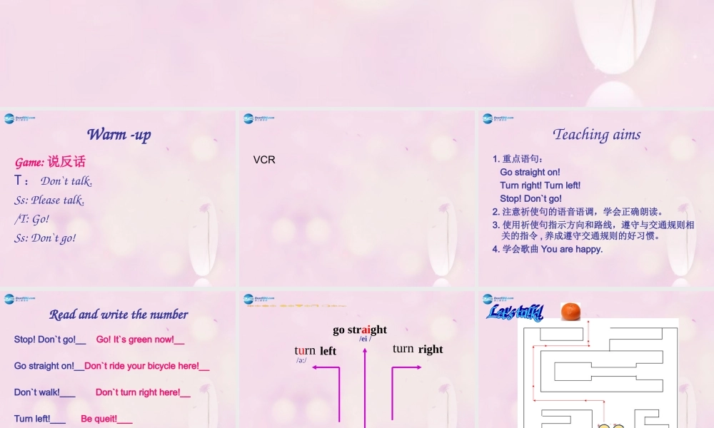 2014秋六年级英语上册 Module 10 Unit 2 Go straight on课件1 外研版（一起）