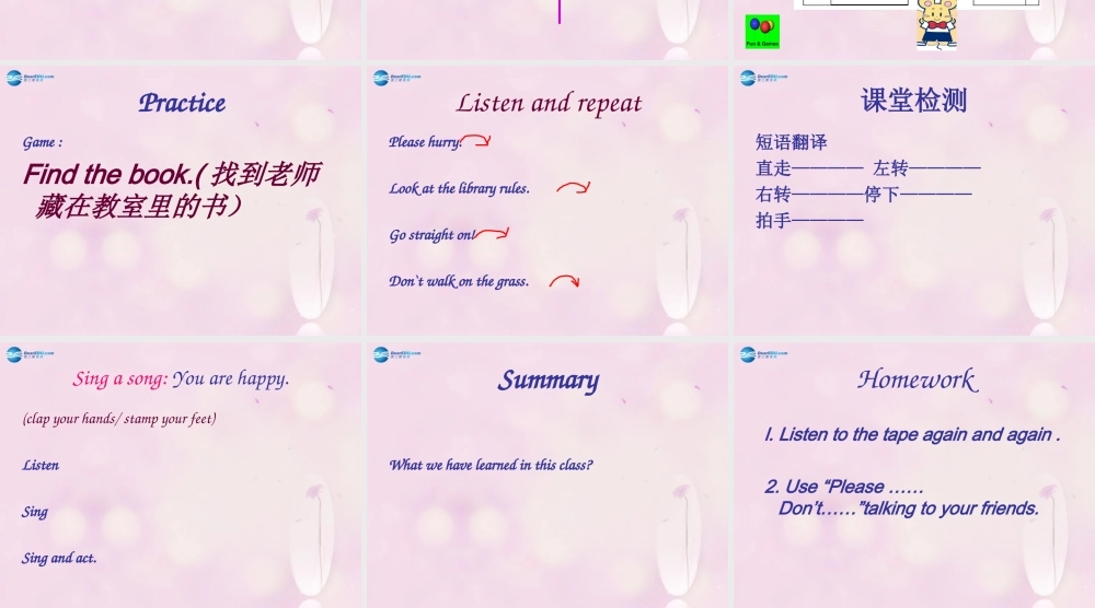 2014秋六年级英语上册 Module 10 Unit 2 Go straight on课件1 外研版（一起）