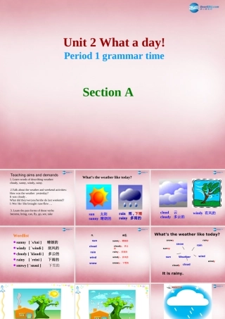 2014年秋六年级英语上册 Unit2 What a day（第1课时）课件 译林版