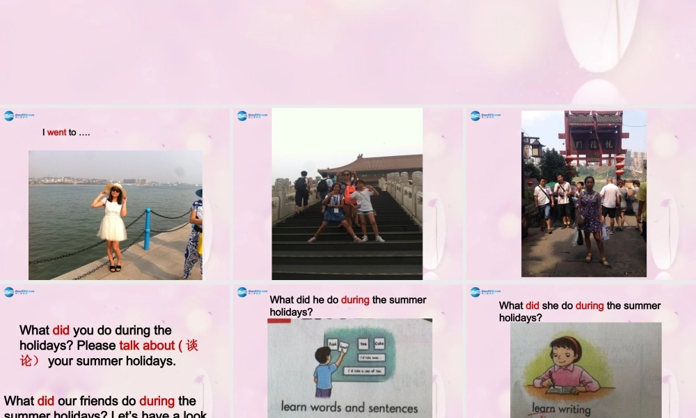 2014秋六年级英语上册 Unit 1 What did you do during the holidays课件1 湘少版