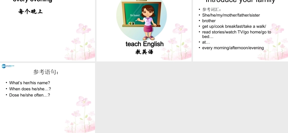 六年级英语上册 Unit 1 I go to school at 8：00课件1 新人教版