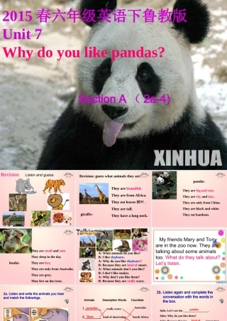 【金识源】2015春六年级英语下册 Unit 7 Why do you like pandas.Section A（2a-4）课件 鲁教版五四制