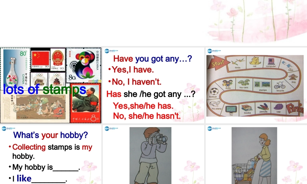 六年级英语上册 Unit 2 What’s your hobby课件1 新人教版