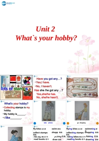 六年级英语上册 Unit 2 What’s your hobby课件1 新人教版