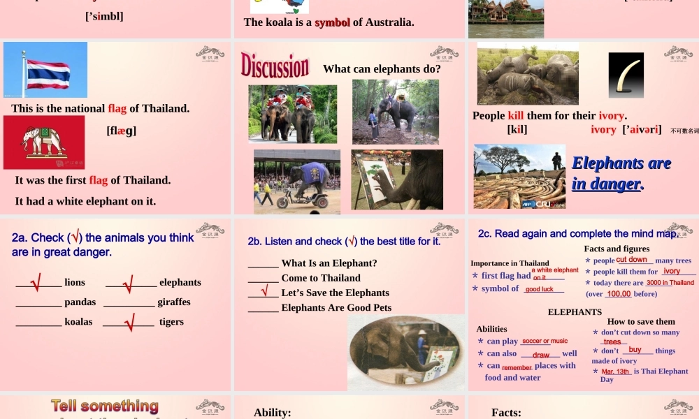 【金识源】2015春六年级英语下册 Unit 7 Why do you like pandas.Section B（2a-2c）课件 鲁教版五四制