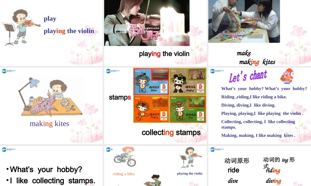 六年级英语上册 Unit 2 What’s your hobby课件2 新人教版