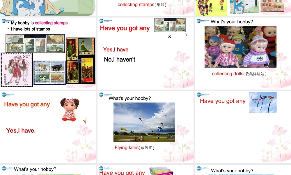 六年级英语上册 Unit 2 What’s your hobby课件3 新人教版