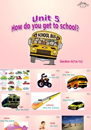 【金识源】2015六年级英语下册 Unit 5 How do you get to school Section A(1a-1c)课件 鲁教版五四制