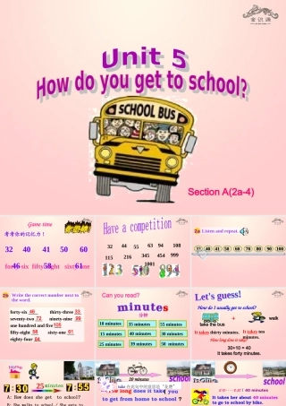 【金识源】2015六年级英语下册 Unit 5 How do you get to school Section A(3a-4)课件 鲁教版五四制