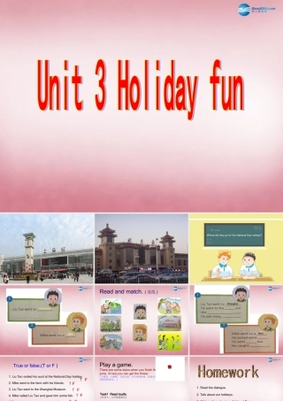 2014年秋六年级英语上册 Unit3 Holiday fun课件5 译林版