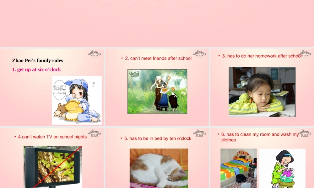 【金识源】2015六年级英语下册 Unit 6 Don't eat in class Section B（3a-4）课件 鲁教版五四制