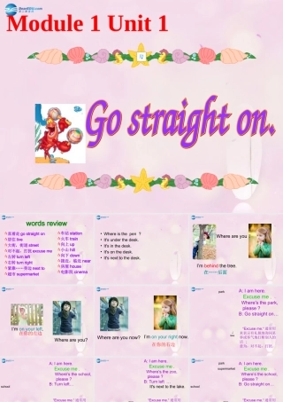 2014秋四年级英语上册 Module 1 Unit 1 Go straight on课件2 外研版（三起）