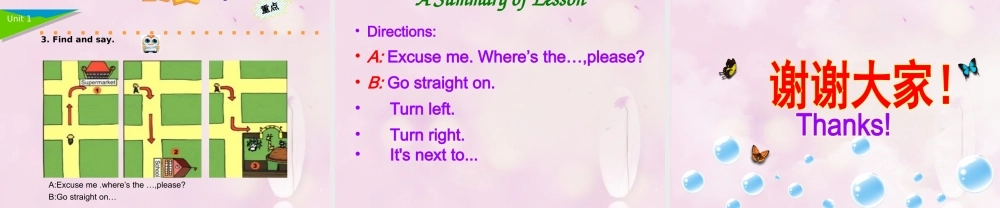 2014秋四年级英语上册 Module 1 Unit 1 Go straight on课件4 外研版（三起）