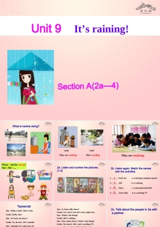 【金识源】2015六年级英语下册 Unit 9 It's raining（第2课时）Section A(2a-4)课件 鲁教版五四制