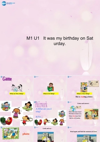 2014秋四年级英语上册 Module 1 Unit 1 It was my birthday on Saturday课件2 外研版（一起）