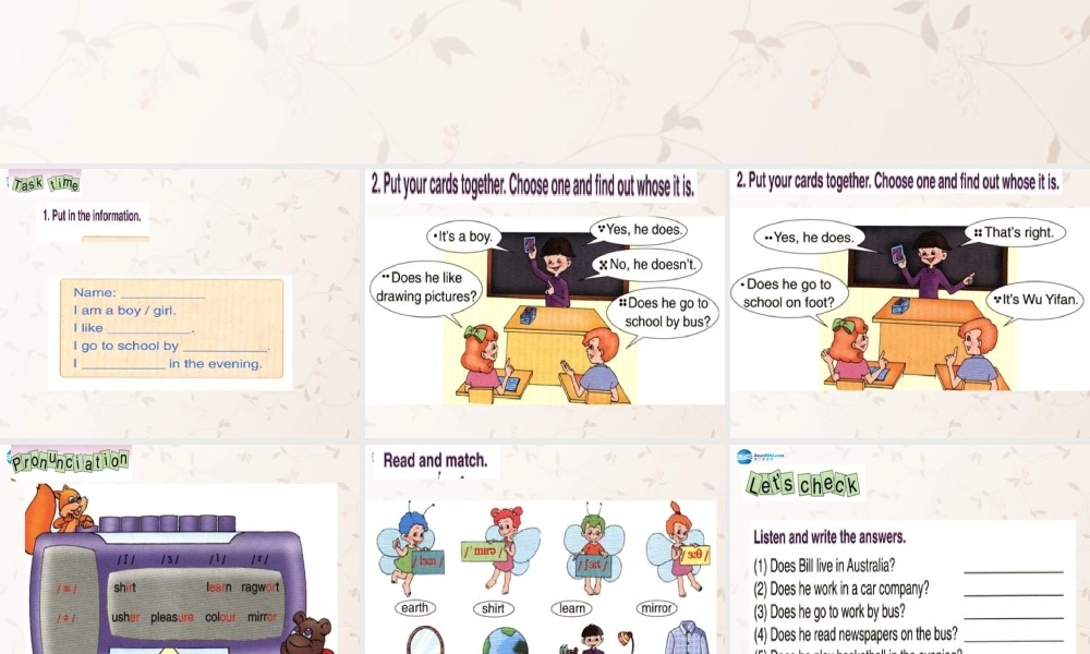 2014年秋六年级英语上册 Unit4 I Have a Pen Pal PartC课件 人教PEP