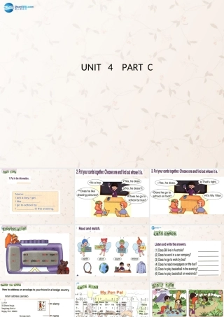 2014年秋六年级英语上册 Unit4 I Have a Pen Pal PartC课件 人教PEP