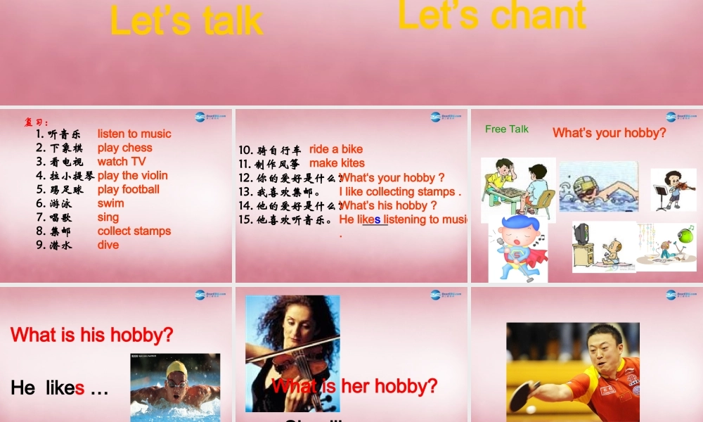 2014年秋六年级英语上册 Unit4 I Have a Pen Pal（第二课时）课件 人教PEP