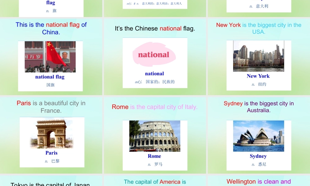 六年级英语上册《Module 2 Unit 4 I Know This City》课件4 广州版广州版小学六年级上册英语课件