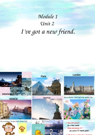 2014秋四年级英语上册 Module 1 Unit 2 I’ve got a new friend课件1 外研版（一起）