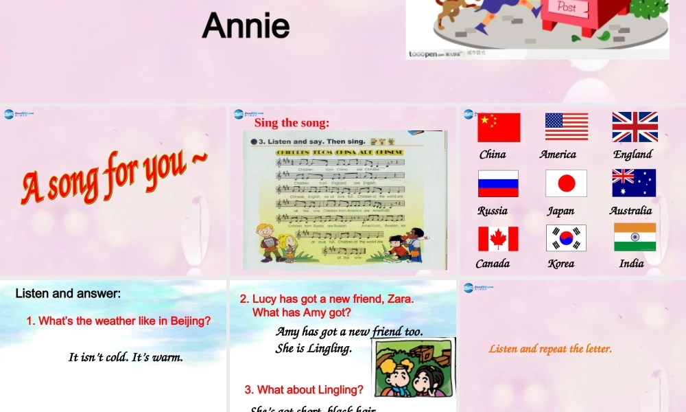 2014秋四年级英语上册 Module 1 Unit 2 I’ve got a new friend课件3 外研版（一起）