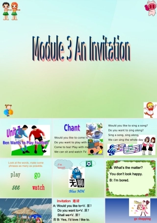 六年级英语上册《Module 3 Unit 7 Ben Wants to Play Football》课件 广州版广州版小学六年级上册英语课件