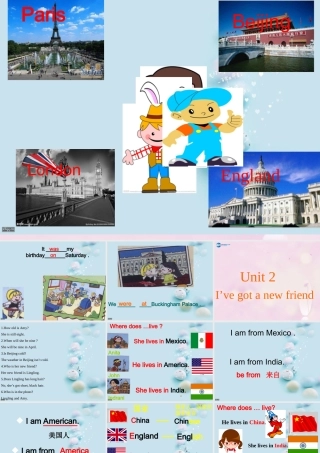 2014秋四年级英语上册 Module 1 Unit 2 I’ve got a new friend课件4 外研版（一起）