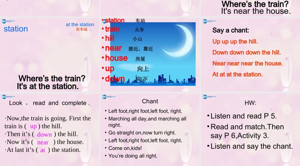 2014秋四年级英语上册 Module 1 Unit 2 It’s at the station课件2 外研版（三起）