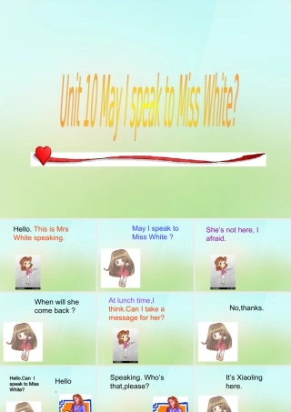 六年级英语上册《Module 4 Unit 10 May I Speak to Miss White》课件1 广州版广州版小学六年级上册英语课件