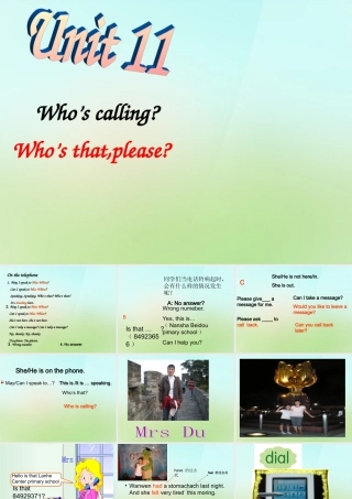 六年级英语上册《Module 4 Unit 10 May I Speak to Miss White》课件2 广州版广州版小学六年级上册英语课件