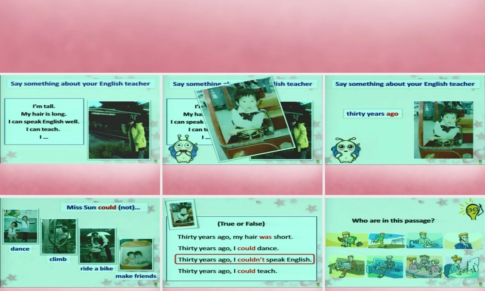 2014年秋六年级英语上册 Unit4 Then and now课件2 译林版