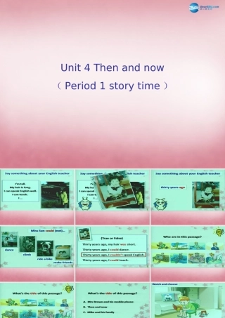 2014年秋六年级英语上册 Unit4 Then and now课件2 译林版