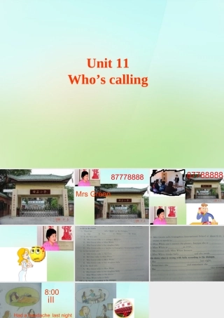 六年级英语上册《Module 4 Unit 11 Who’s Calling》课件2 广州版广州版小学六年级上册英语课件