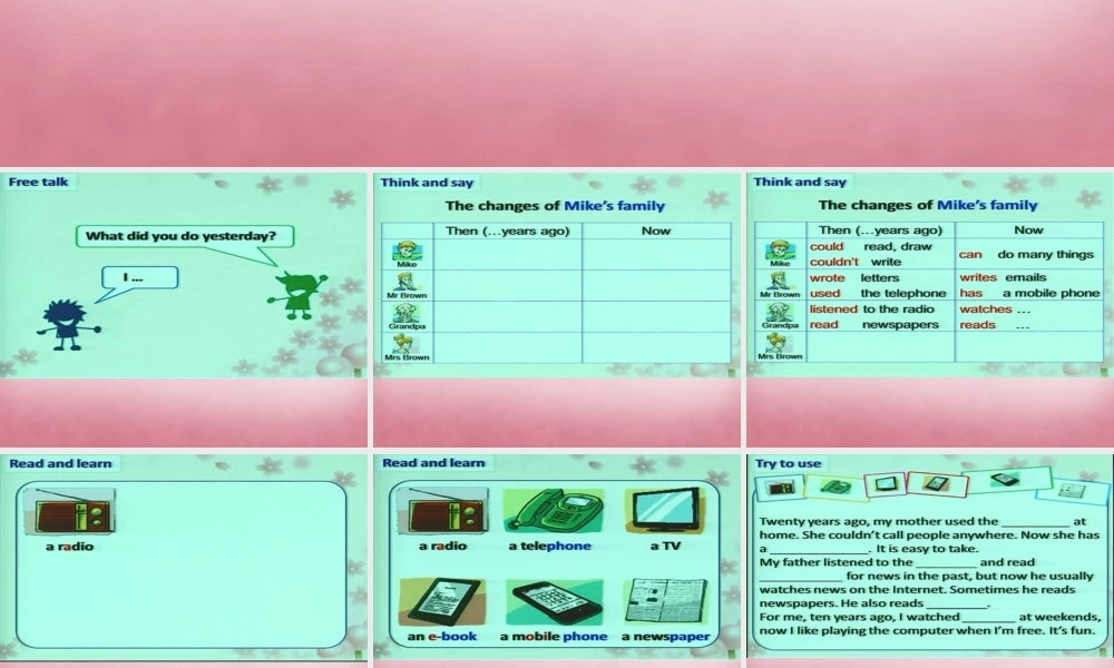 2014年秋六年级英语上册 Unit4 Then and now课件4 译林版