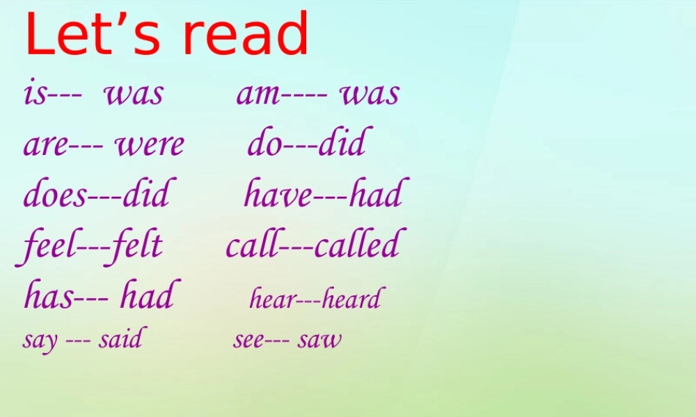 六年级英语上册《Module 5 Unit 13 What Did You Do Yesterday》课件1 广州版广州版小学六年级上册英语课件
