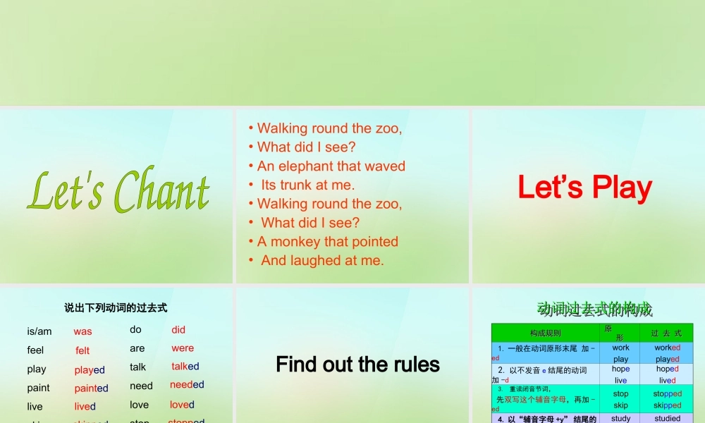 六年级英语上册《Module 5 Unit 13 What Did You Do Yesterday》课件2 广州版广州版小学六年级上册英语课件