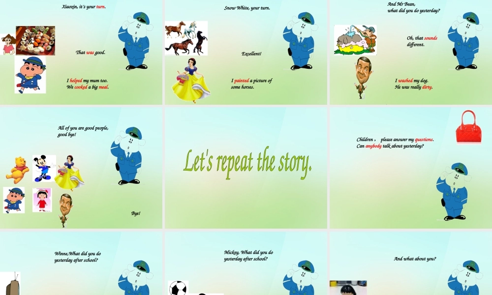 六年级英语上册《Module 5 Unit 13 What Did You Do Yesterday》课件2 广州版广州版小学六年级上册英语课件