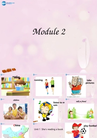 2014秋四年级英语上册 Module 2 Unit 1 She’s reading a book课件5 外研版（三起）