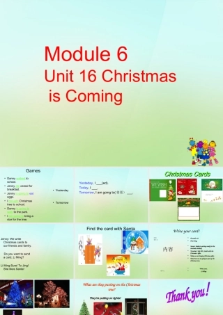 六年级英语上册《Module 6 Unit 16 Christmas Is Coming》课件2 广州版广州版小学六年级上册英语课件