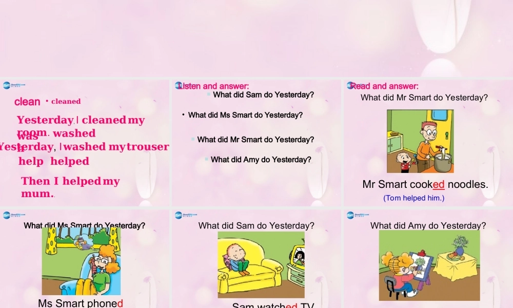 2014秋四年级英语上册 Module 2 Unit 2 Amy painted a picture课件2 外研版（一起）