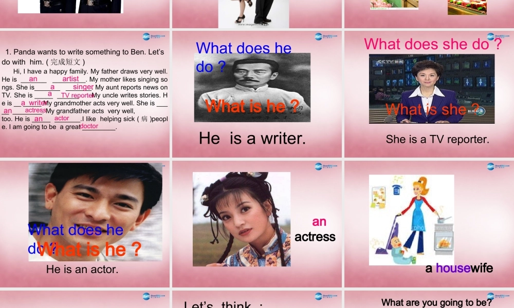 2014年秋六年级英语上册 Unit5 What Does he Do课件1 人教PEP