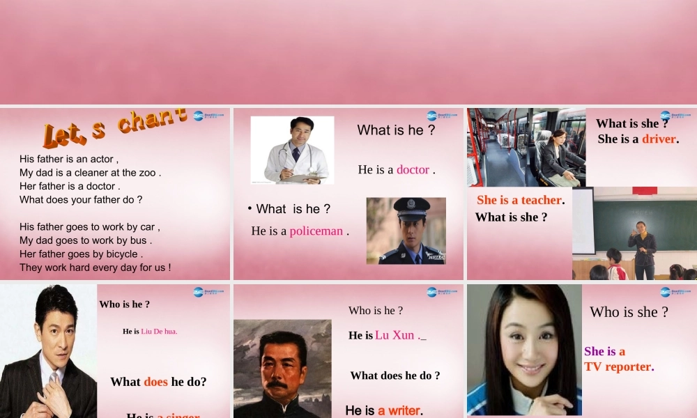 2014年秋六年级英语上册 Unit5 What Does he Do课件2 人教PEP