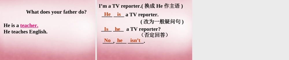 2014年秋六年级英语上册 Unit5 What Does he Do课件2 人教PEP