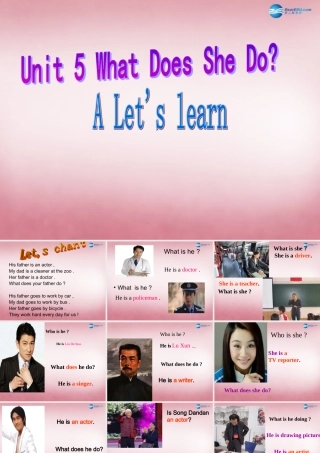 2014年秋六年级英语上册 Unit5 What Does he Do课件2 人教PEP