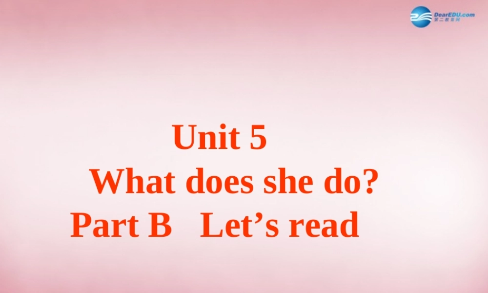 2014年秋六年级英语上册 Unit5 What Does he Do课件3 人教PEP