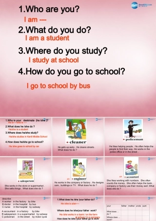 2014年秋六年级英语上册 Unit5 What Does he Do课件4 人教PEP