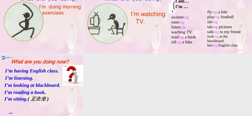 2014秋四年级英语上册 Module 2 Unit 2 What are you doing课件4 外研版（三起）