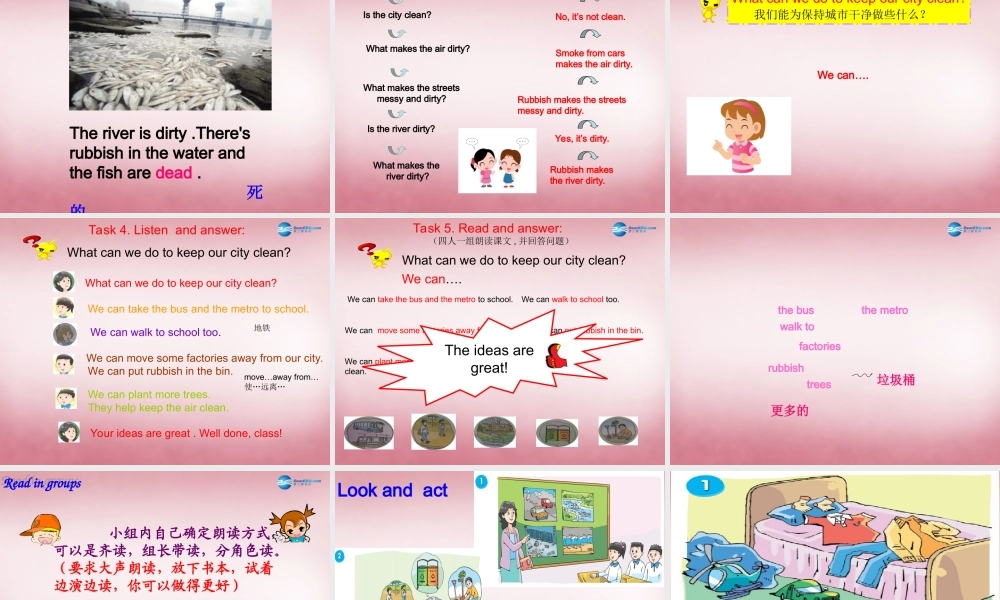 2014年秋六年级英语上册 Unit6 Keep our city clean课件1 译林版