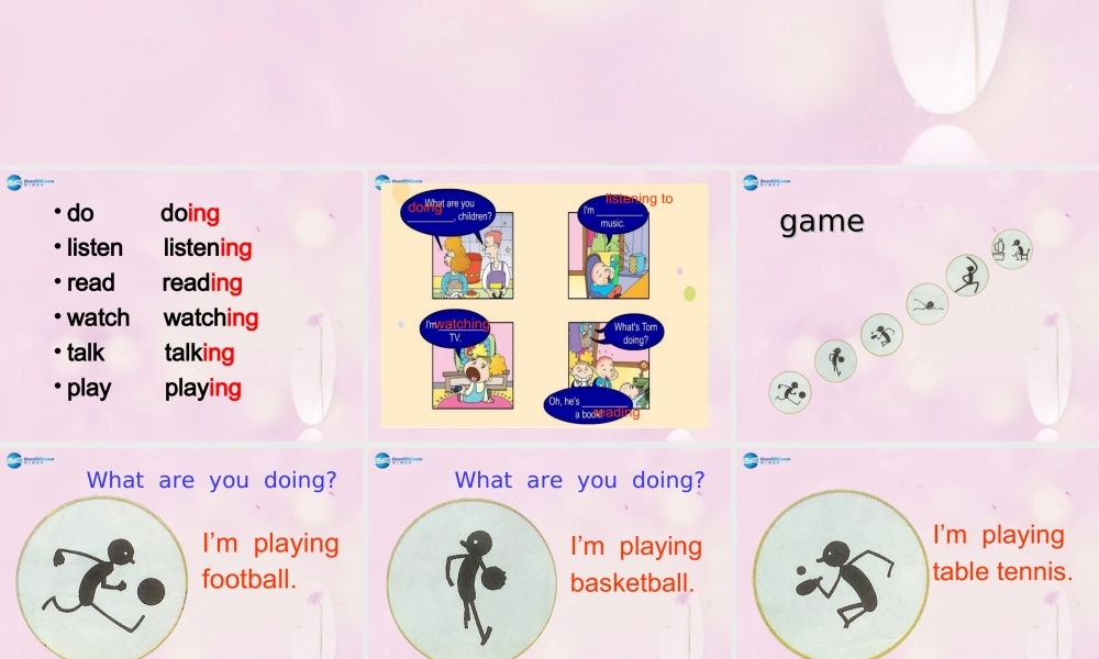 2014秋四年级英语上册 Module 2 Unit 2 What are you doing课件6 外研版（三起）