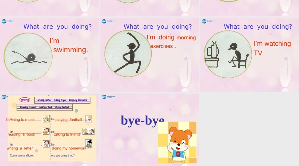 2014秋四年级英语上册 Module 2 Unit 2 What are you doing课件6 外研版（三起）